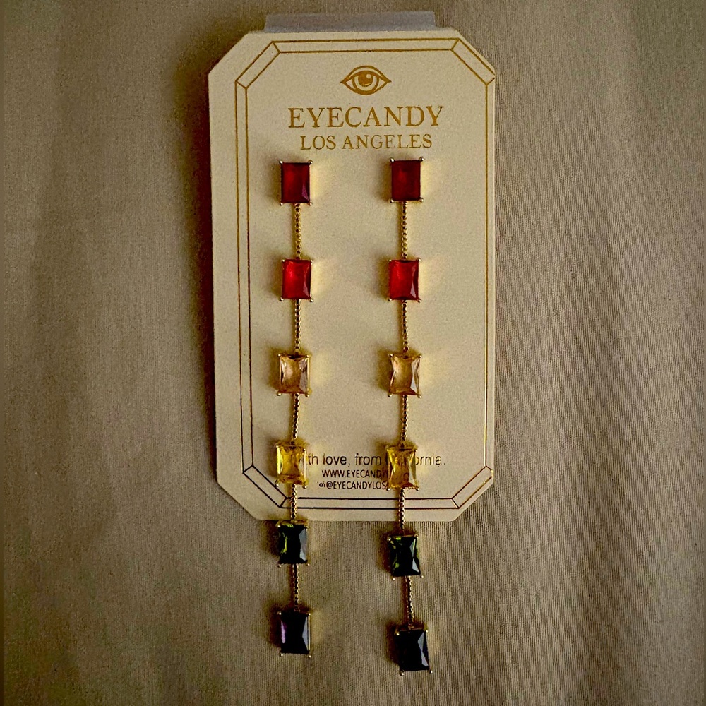 NEW Eye Candy Colorful Drop Earrings
